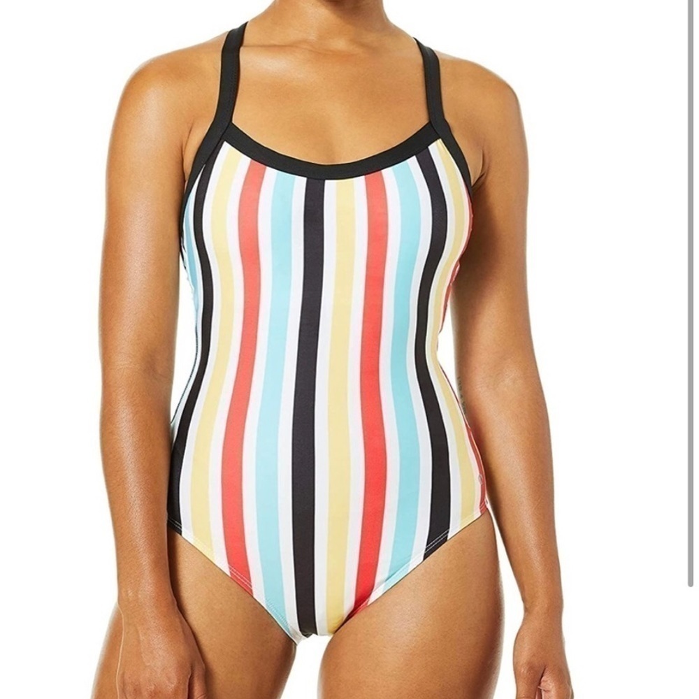 NEXT. Morning Routine One Piece Swimsuit. NWT. Size XL. Striped, slimming,classy - Picture 2 of 9